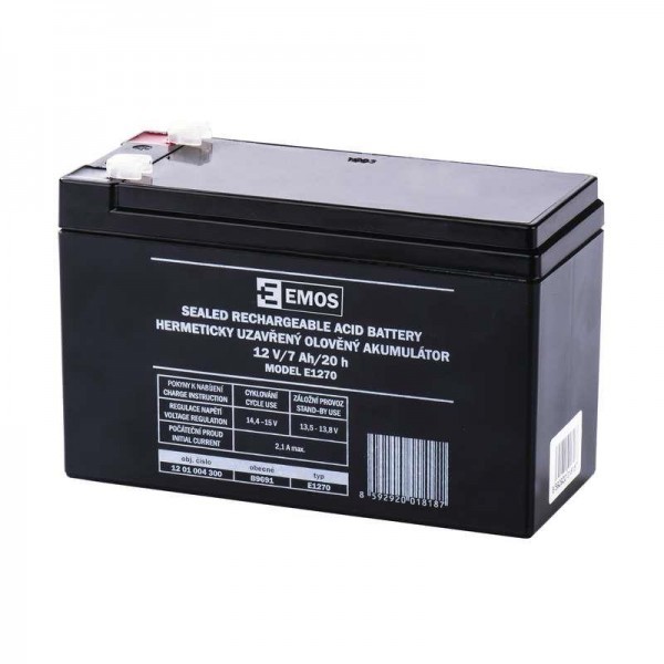 AGM Emos Akumulator 12V 7Ah F4.7 B9691 B9691