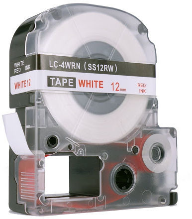 Epson LC-SS12RW, 12mm x 8m, czerwony druk / biały podkład, taśma zamiennik