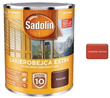 Sadolin EXTRA- lakierobajca do drewna, szwedzka czerwie$18 5l