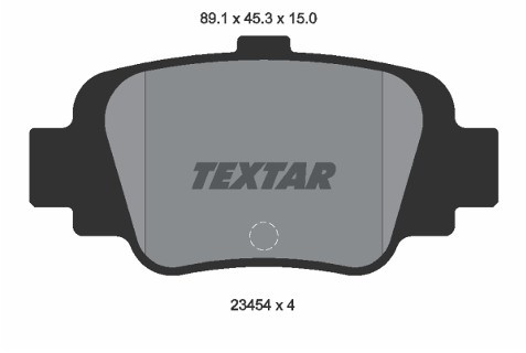 TEXTAR Zestaw klocków hamulcowych, hamulce tarczowe 2345401