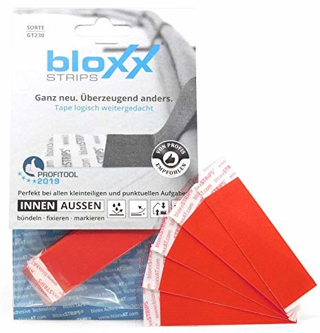 bloxxSTRIPS bloxxSTRIPS GT230-025090-06 GT230 taśma klejąca z tkaniny, 24 paski, czerwona GT230-025090-06,