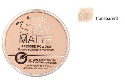 Rimmel Stay Matte Long Lasting Pressed Powder puder prasowany 1 Transparent 14g 31107-uniw
