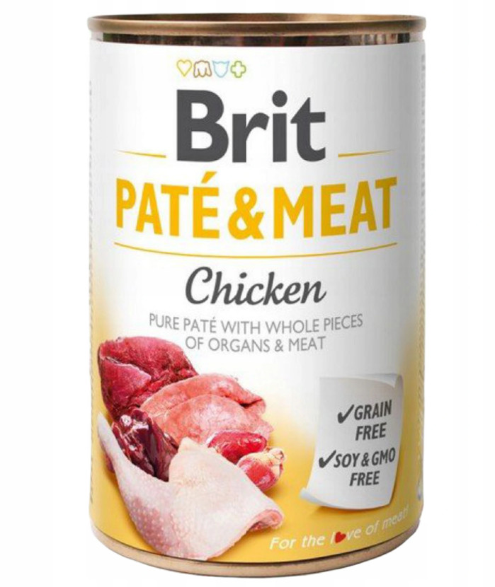 Brit Pate & Meat Dog Chicken KURCZAK 400g  od 95zł +DO 3% ZWROTU W PROGRAMIE LOJALNOŚCIOWYM PATE-400-CHICK