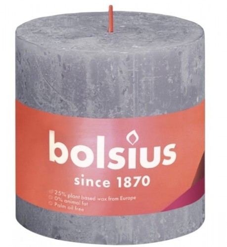 Bolsius Rustic Shine Świeca pieńkowa 100/100 matowa lawenda