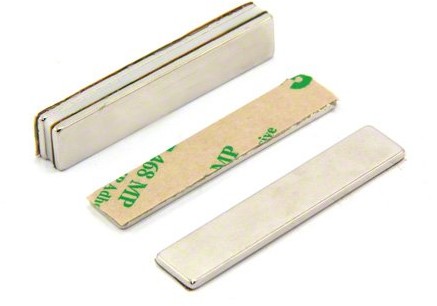 first4magnetsTM first4magnets klebender 50 X 10 X 2 MM grubsza N42 magnes neodymowy    5,5 kg siły przyciągania Nord opakowanie 4 sztuki, f501na-4