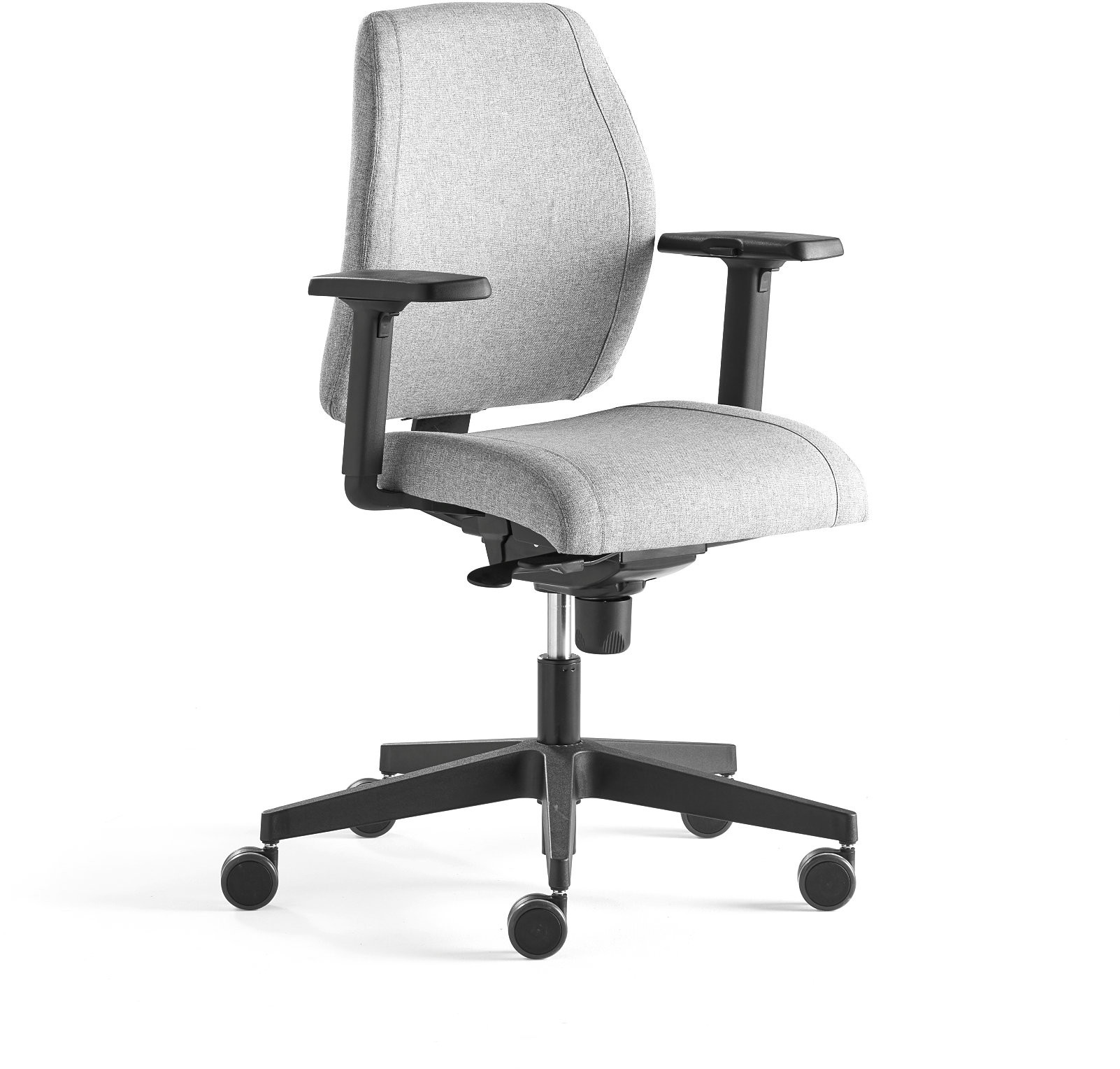 AJ Produkty Krzesło biurowe Lancaster, niskie oparcie, srebrno szary