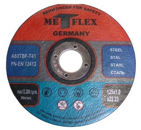 Flex Tarcza do cięcia stali metalu 125x1,0 tarcze 100s