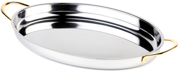 APS Półmisek owalny z uchwytami w kolorze złota 265x195 mm | 60270 60270