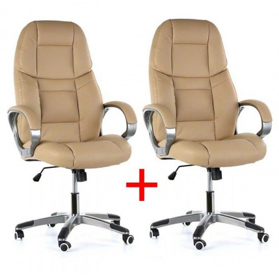 B2B Partner Krzesło biurowe Kevin 1+1 GRATIS, beżowy 412039