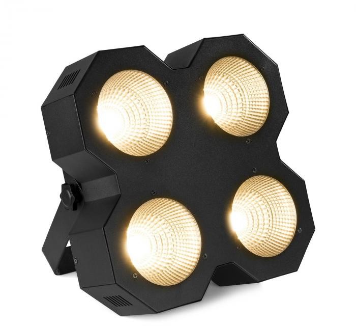 Beamz SB400, stage blinder, stroboskop, 4 x 50 W, ciepła biel, 8 kanałów DMX, czarny Sky-150.450