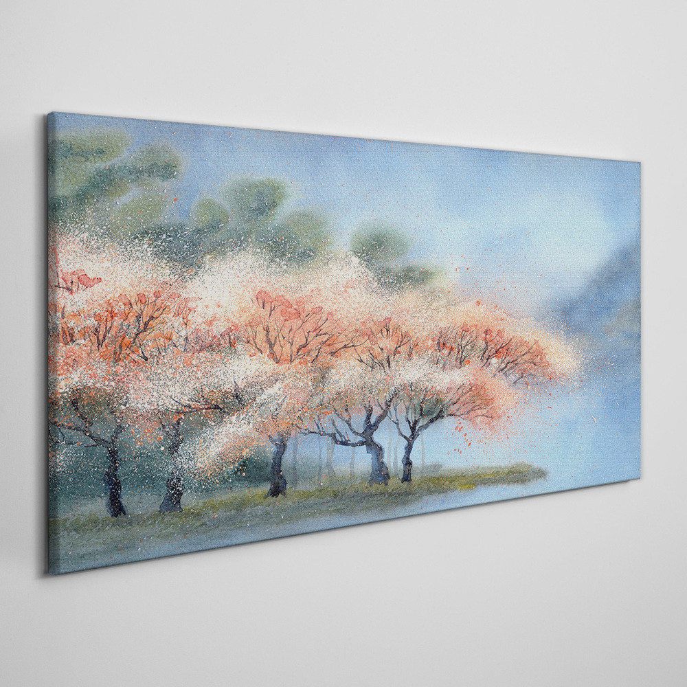 PL Coloray Obraz Canvas drzewa kwiaty abstrakcja 100x50cm