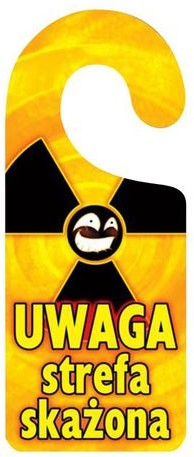 Zawieszka na klamkę STREFA SKAŻONA