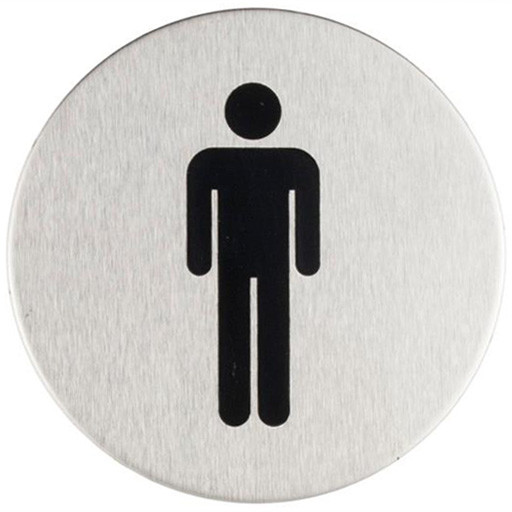 Sanitario Oznaczenie toalet metalowe okrągłe WC męskie