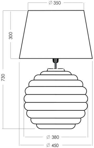 4concepts Stojąca LAMPA stołowa SAINT TROPEZ BLACK L215222229 nocna LAMPKA abażurowa do sypialni czarna L215222229