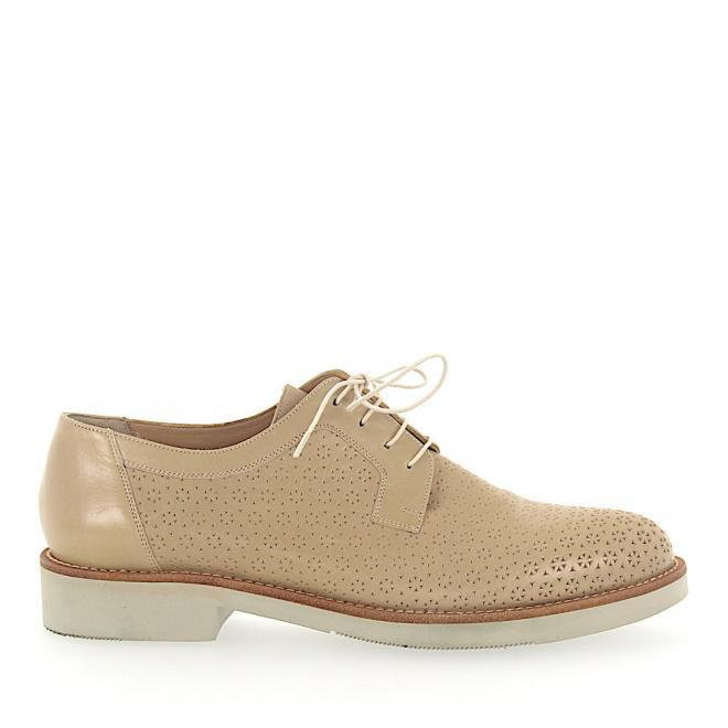Truman's Truman's Buty wiązane 8118 skóra cielęca Dziurkowane beż