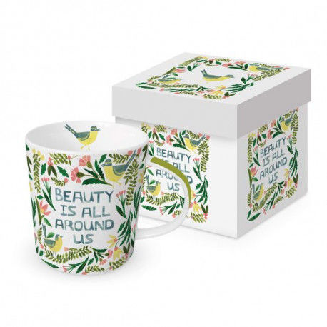 DUŻY KUBEK PORCELANOWY Beauty is all around us 604328