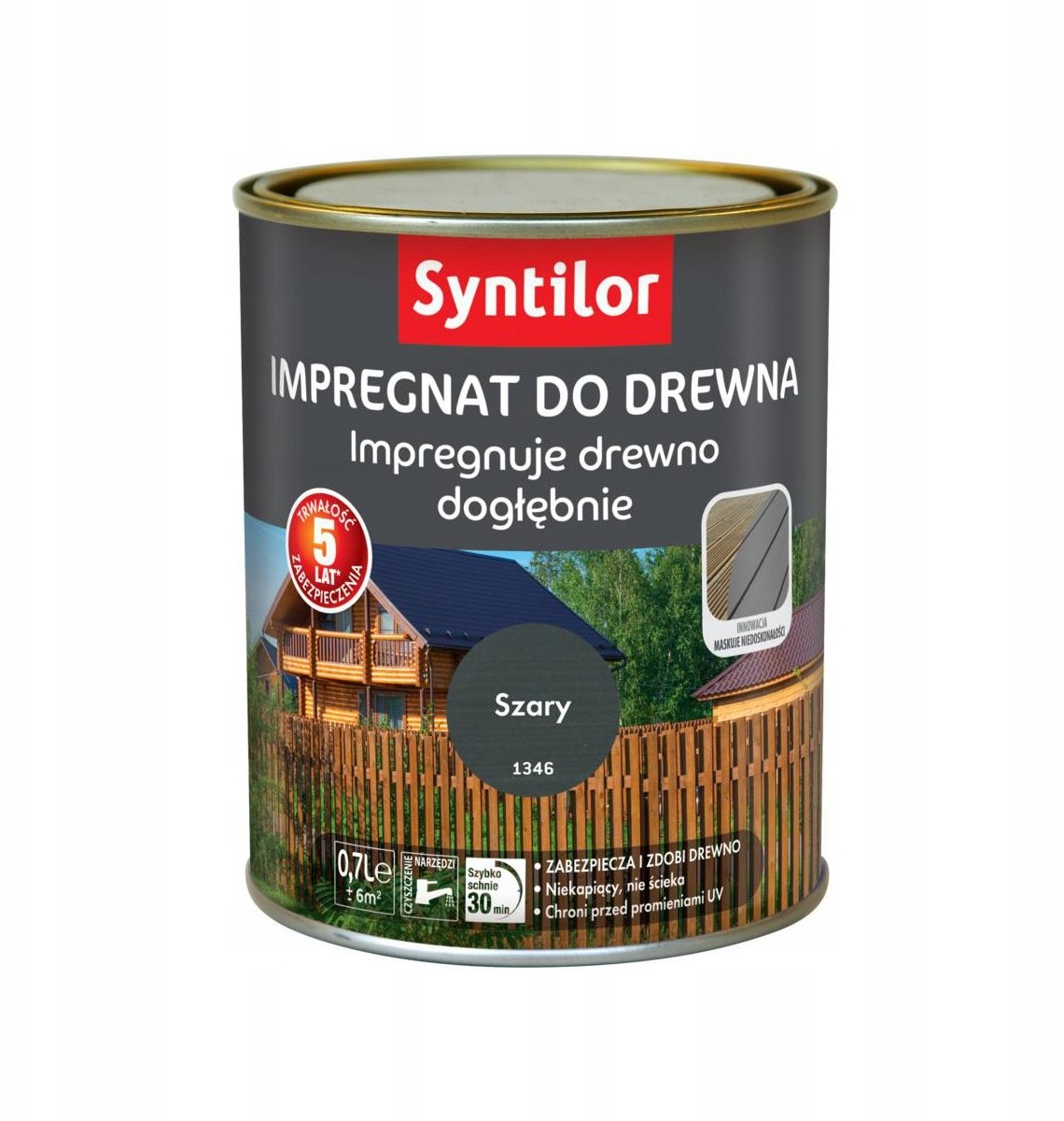Syntilor Impregnat do drewna 0.7 l Szary