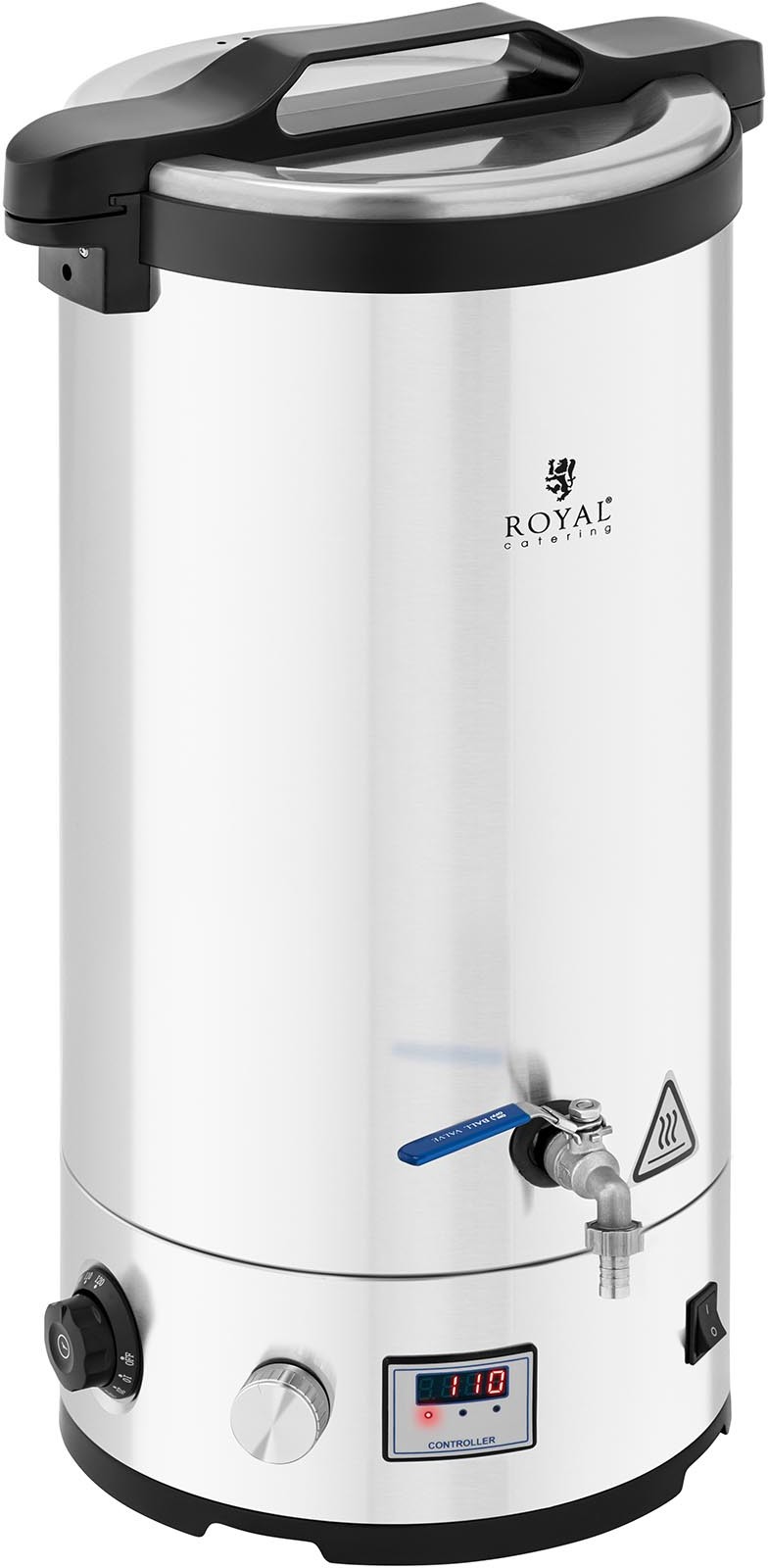 Royal Catering Kocioł warzelny 30 L 700/1800/2500 W 30-110°C stal nierdzewna wyświetlacz LED timer RCBM-30CK