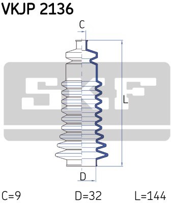 SKF Zestaw osłon, układ kierowniczy VKJP 2136