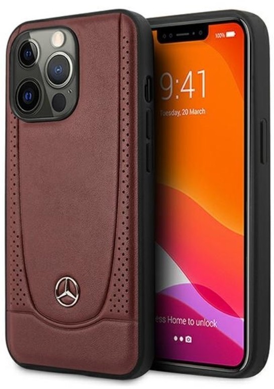 Mercedes Leather Urban - Etui iPhone 13 Pro (czerwony) MEHCP13LARMRE