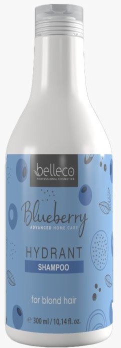 Belleco Szampon nawilżający Blueberry, 300 ml