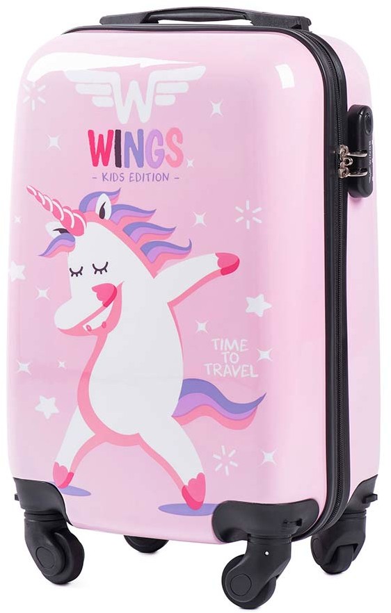 Unicorn Wings Mała walizka kabinowa dziecięca 25L różowa P1624
