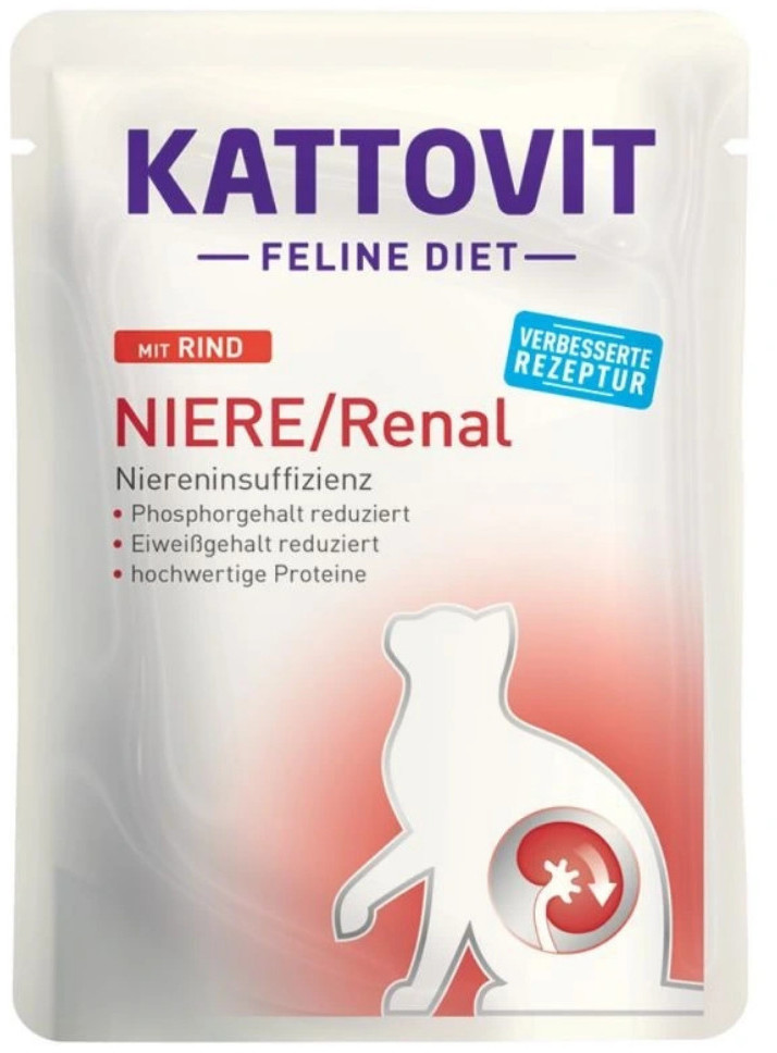 Kattovit Renal w saszetkach - Wołowina, 12 x 85 g