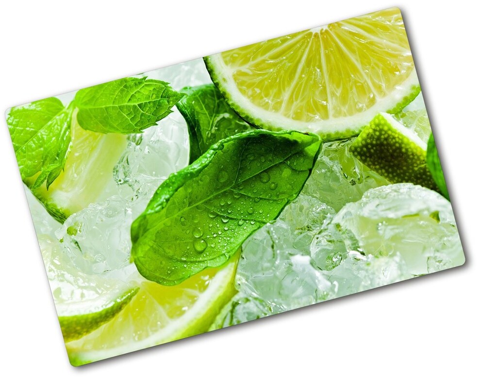 Deska do chleba szklana Limonka z lodem