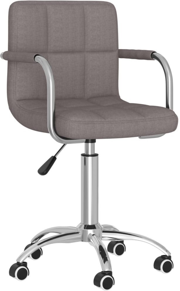 vidaXL Lumarko Obrotowe krzesło stołowe, kolor taupe, tapicerowane tkaniną 3087978