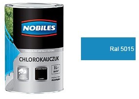 Nobiles CHLOROKAUCZUK- emalia do betonu i metalu, błękitna, RAL 5015, 10 l