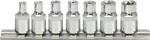 KS Tools 918.4355 1/4 cala Komplet E klucz nasadowy Chrome Plus TX, 7-częściowy, E4-E11 4042146356487