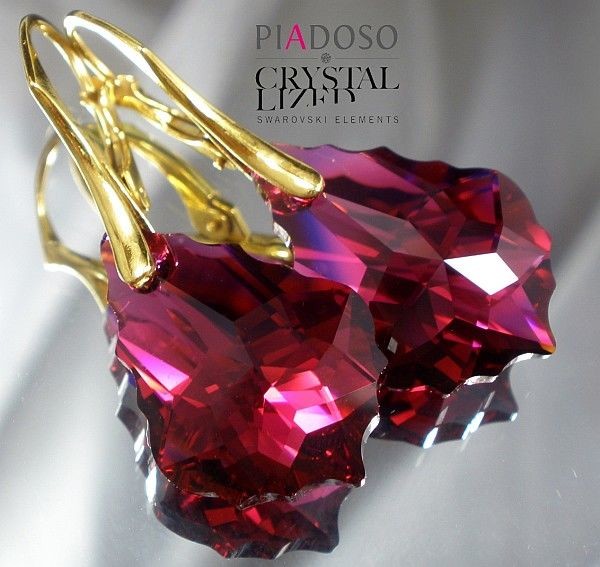 Swarovski kolczyki ZŁOTE SREBRO Certyfikat RB22