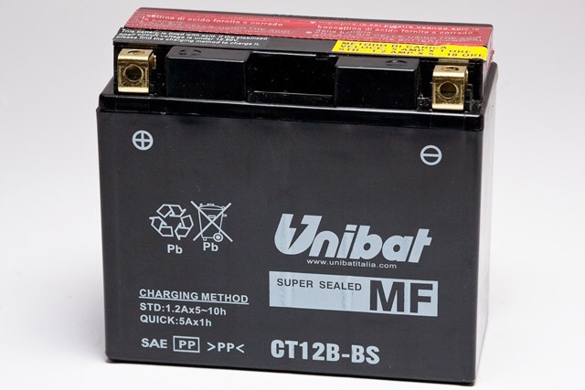 UNIBAT - Prąd dla Twojego motocykla UNIBAT CT12B-BS Akumulator motocyklowy bezobsługowy 12V 11Ah lewy+ UNI_CT12B-BS