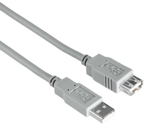 Hama USB kabel przedłużający Aktywny wtyczka a złącze A, szary 1,8 m 030619