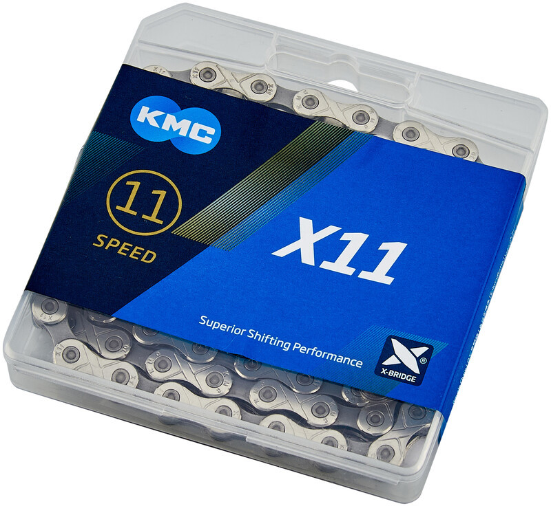 KMC X11 Bicycle Chain 11-speed 118 Chain Links, szary/czarny 2022 Łańcuchy BX11NB118