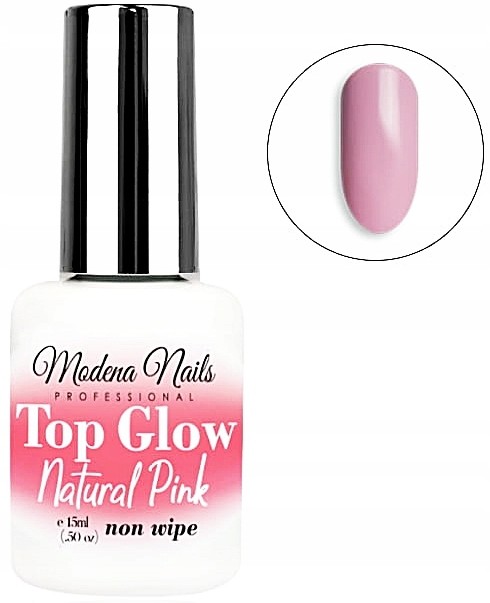 Top Glow Non Wipe 15ml - Natural Pink Modena Nails