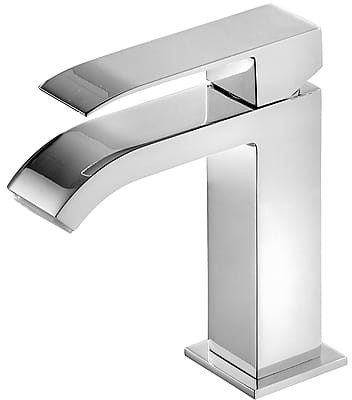 Tres Cuadro Bateria umywalkowa z wylewką typu kaskada chrom dźwignia z korkiem automatycznym 00610101D 00610101D