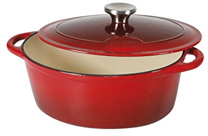 Sitram 710839 Żeliwny żeliwny, kremowo-czerwony, żeliwo, szmatka / krem, 33 x 25 x 13,5 cm 710840