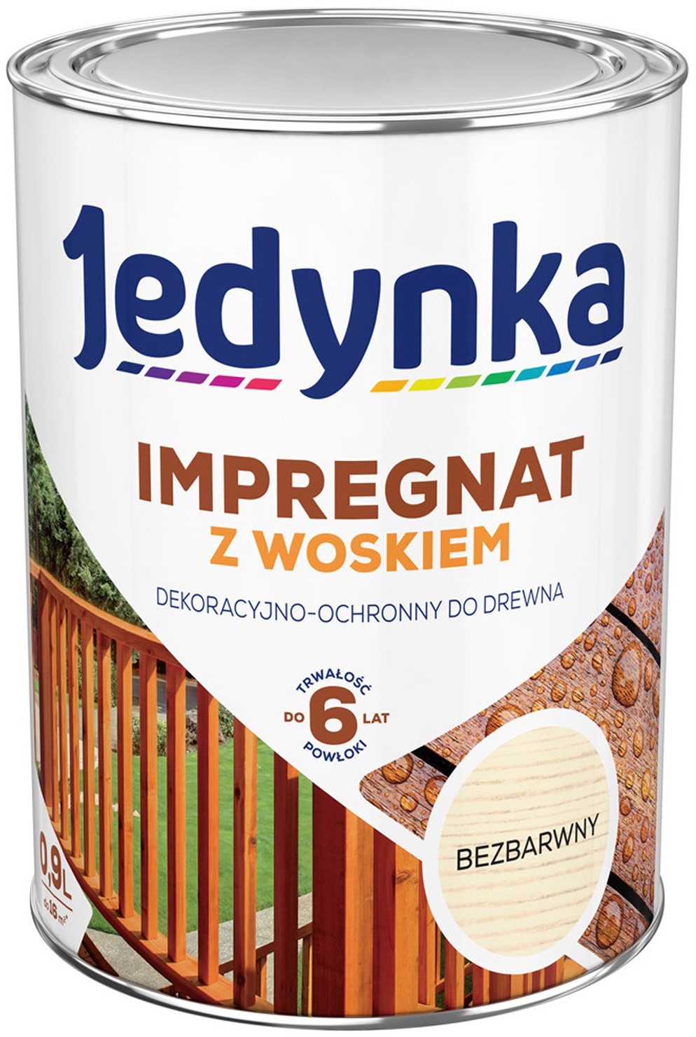 Jedynka Impregnat do drewna z woskiem bezbarwny 900 ml