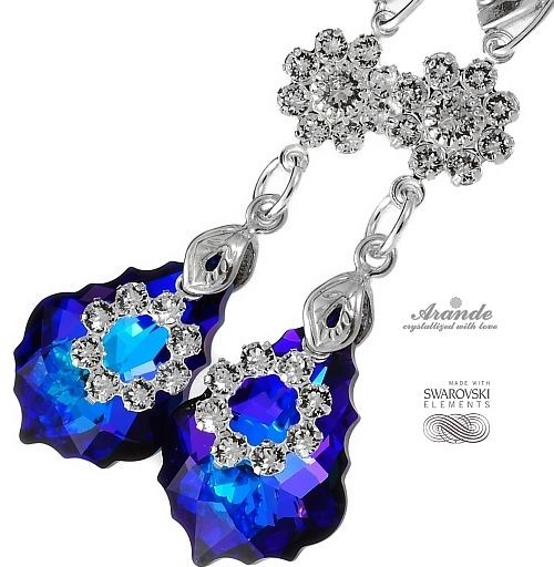 Swarovski NOWE unikatowe kolczyki VITRAIL ORCHIDEA