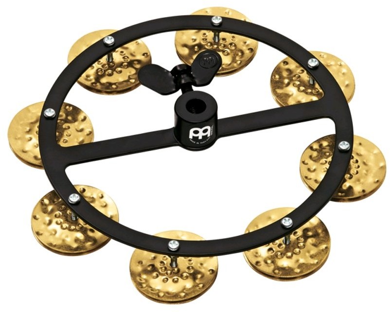 Meinl Percussion meinl Percussion hthh1b-BK HiHat Tambourine z mosiądzu obejmy (kuta jednoszeregowych złącz), czarny HTHH1B-BK