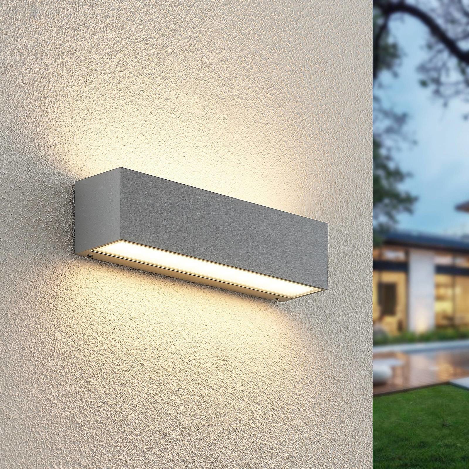 LUCANDE Lucande Lengo kinkiet LED, 25 cm, srebrny, 2-pkt.