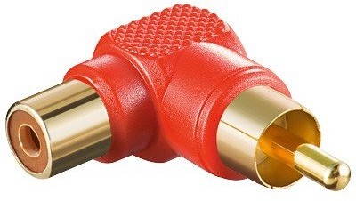Wentronic Adapter Czerwony męski do wtyczki cinch  narożników tabletu przy użyciu elastycznych pasków 11686-GB