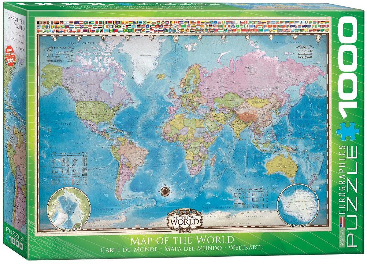 Eurographics Puzzle 1000 Map of the World 6000-0557 -