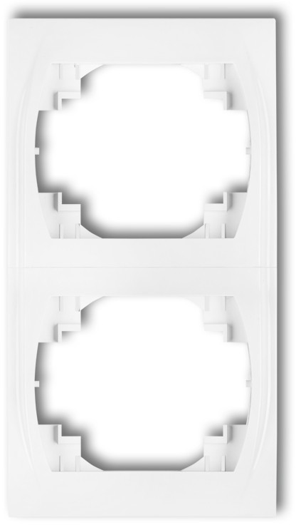 Karlik Ramka podwójna pionowa LOGO LRV-2 biały LRV-2
