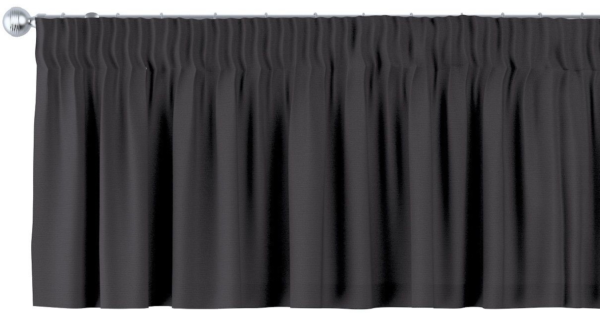 Dekoria Lambrekin na taśmie marszczącej Shadow Grey grafitowy) 390 × 40 cm Cotton Panama 397-702-08