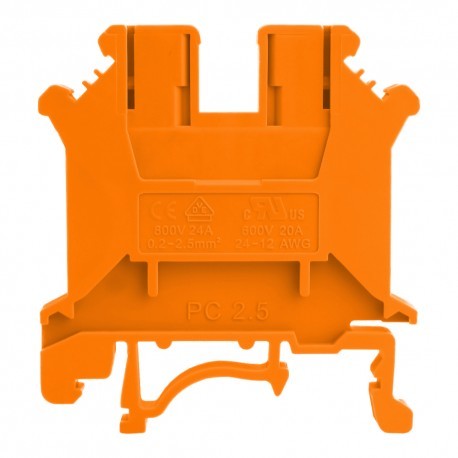 Geberit DEGSON szynowa przelotowa pomarańczowa śrubowa 2,5mm2 1P VDE UL PC2.5-01P-15-00A(H)