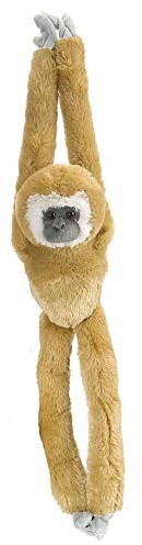 Wild Republic Europe Europe 51 cm wisząca małpa obsługiwana Gibbon pluszowa zabawka (biała) 15258