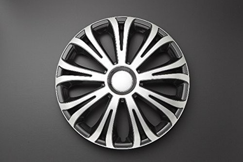 Autostyle Samochód Style PP 5264 oczkowych ozdobne kołpaki na koła avera 14 cali, srebrny/czarny AVERA 14