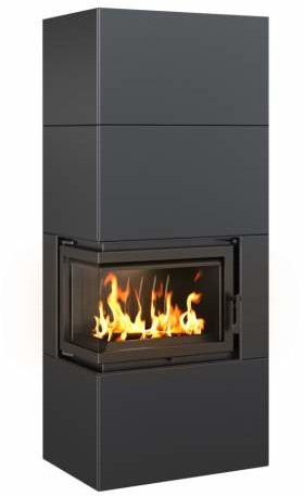 Kratki.pl SIMPLE 8 BS LEWY Z ZABUDOWĄ BOX STALOWY - CZARNY KRAT_SIMPLE/BOX/L/S/